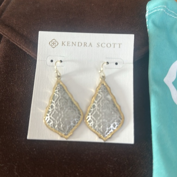 Kendra Scott Addie gold silver earrings - Picture 2 of 3